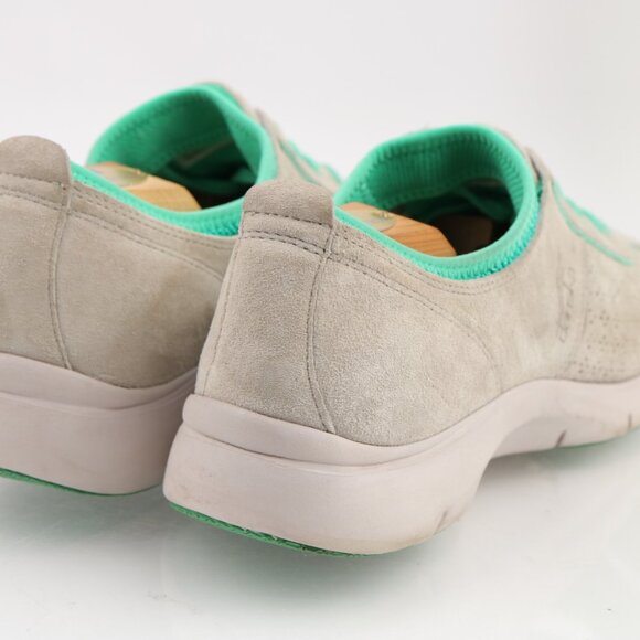 Dansko Womens Elise Sneaker Size 40 9 Gray Suede Green Comfy Walking Shoe LaceUp - Picture 6 of 12